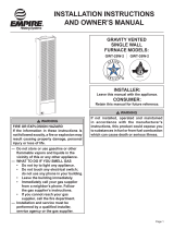 Empire Gravity Wall Furnace (GWT25/35W) Owner's manual