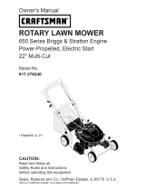 Craftsman 37624 - Front Propelled Rear Bag Lawn Mower Owner's manual