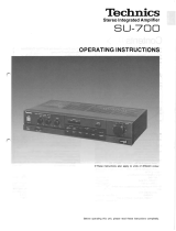 Technics SU-700 Operating Instructions Manual