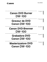 Canon ACANDW100K1 - DW-100 DVD Burner User manual