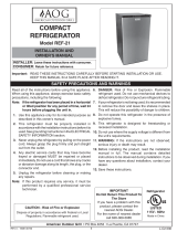 AOG Compact Refrigerator REF-21 User manual