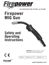 ESAB Firepower Air Cooled Mig Gun 180 AMP and 220 AMP User manual