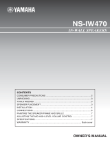 Yamaha NS-IW470 In-Wall Speaker User manual