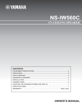 Yamaha NS-IW560C Owner's manual