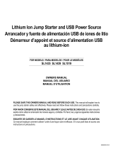 Schumacher SL1435 Lithium Ion Jump Starter and USB Power Source SL1439 Lithium Ion Jump Starter and USB Power Source SL1519 Lithium Ion Jump Starter and USB Power Source Owner's manual