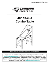 Sharper Image 13-in-1 Combo Game Table Owner's manual