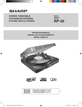 Sharper Image Sharp® RP-20 Stereo Turntable Owner's manual