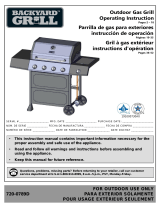 Backyard Grill 720-0789D Operating instructions