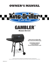 Char Griller King-Griller Gambler™ Barrel Style Charcoal Grill Owner's manual