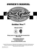 Char Griller E3001 Owner's manual