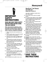 Honeywell HFD-010 - Room Air Purifier Owner's manual