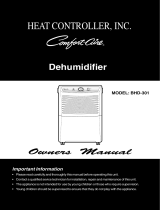 COMFORT-AIRE Dehumidifier BHD-301 User manual