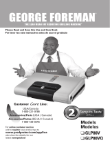 George Foreman Temp to Taste GLP80V Owner's manual