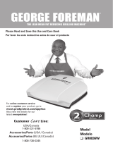 George Foreman GR0038W Champ Owner's manual