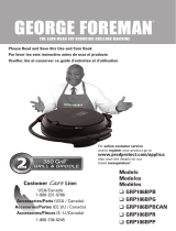 George Foreman GRP106QPGRCAN User manual