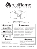 Real Flame T9620LP Owner's manual