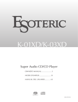 Esoteric K-01XD Black Edition Owner's manual