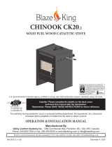 Blaze King Chinook 20.2 Owner's manual