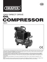Draper Air Compressor, 8L, 0.75kW Operating instructions