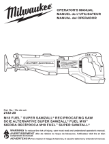 Milwaukee M18 FUEL SUPER SAWZALL Reciprocating Saw 2722-20 Operating instructions