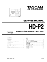 Tascam Frontier HD-P2 User manual