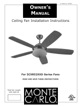 Monte Carlo Fan Company 5CXR52 Owner's manual