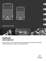 Behringer B115W Quick start guide