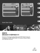 Behringer QX1622USB Quick start guide