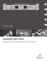 Behringer EXPANSION CARD X-DANTE Quick start guide