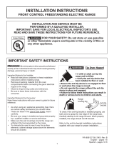 Frigidaire  FGEH3047VD  Installation guide