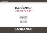 LAGRANGE RACLETTE 6 VITRO GRILL Owner's manual