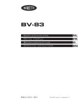 BORETTI BV83 Owner's manual