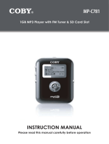 COBY electronic mp-c781 - 1gb User manual