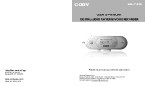 Coby MP-C838 - 128 MB Digital Player User manual