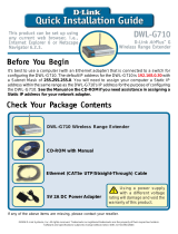 Dlink DWL-G710 - AirPlus G Wireless Range Extender Owner's manual