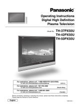 Panasonic TH 37PX50U User manual
