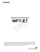 Canon Wireless File Transmitter WFT-E7A User manual