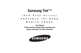 Samsung Tint Metro PCS User manual
