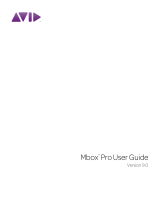 Avid Mbox Pro 9.0 User manual