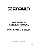 Crown 800 CSL User manual