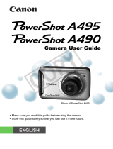 Canon PowerShot A490 User manual