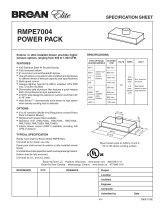 Broan Range Hood RMP1 User manual