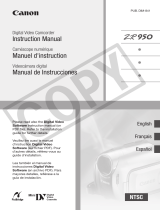 Canon ZR950 miniDV Camcorder User manual