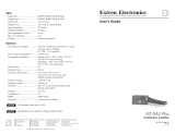 Extron electronics P/2 DA2 User manual