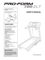 ProForm 720 Treadmill User manual