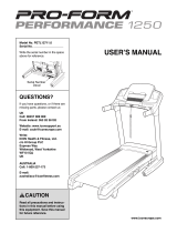 NordicTrack T 13.0 Treadmill User manual