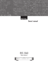 Rotel RVE-1060 Owner's manual