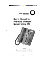 Lucent Technologies 954 User manual