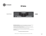 Crown CE1000 User manual