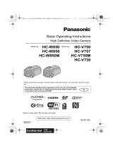 Panasonic HCW850MEP Owner's manual